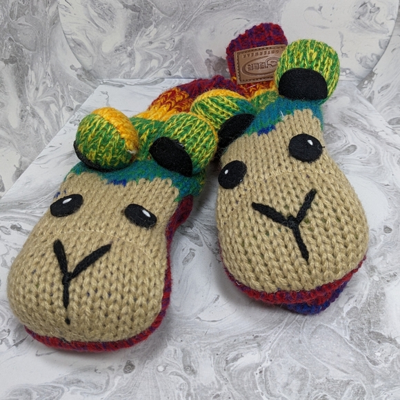 Kyber Rainbow Monkey Mittens, Children, tween with tags - Picture 3 of 4